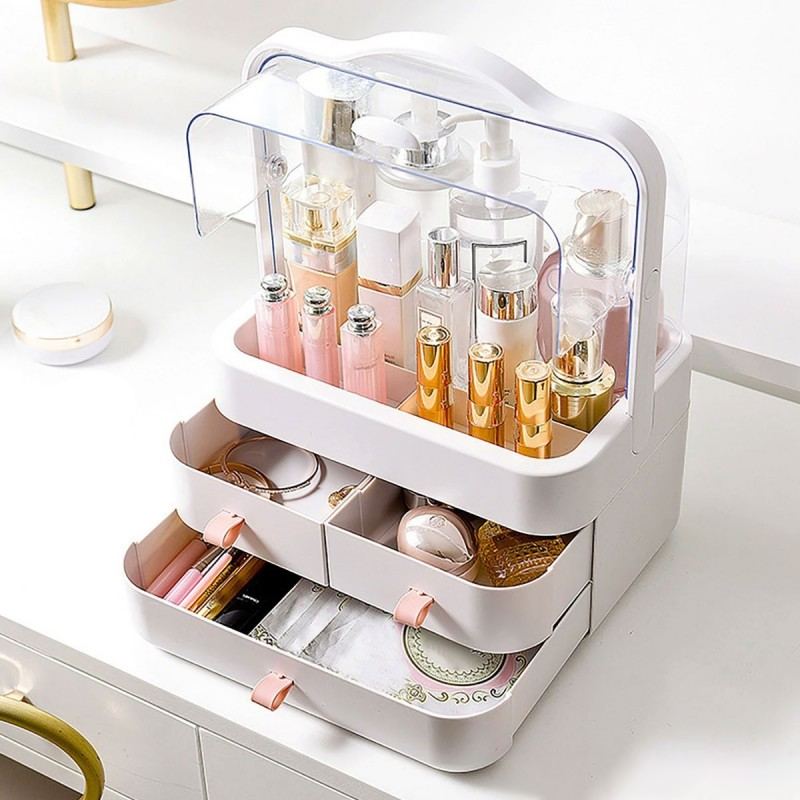 Acrylic double sided cosmetic organizer