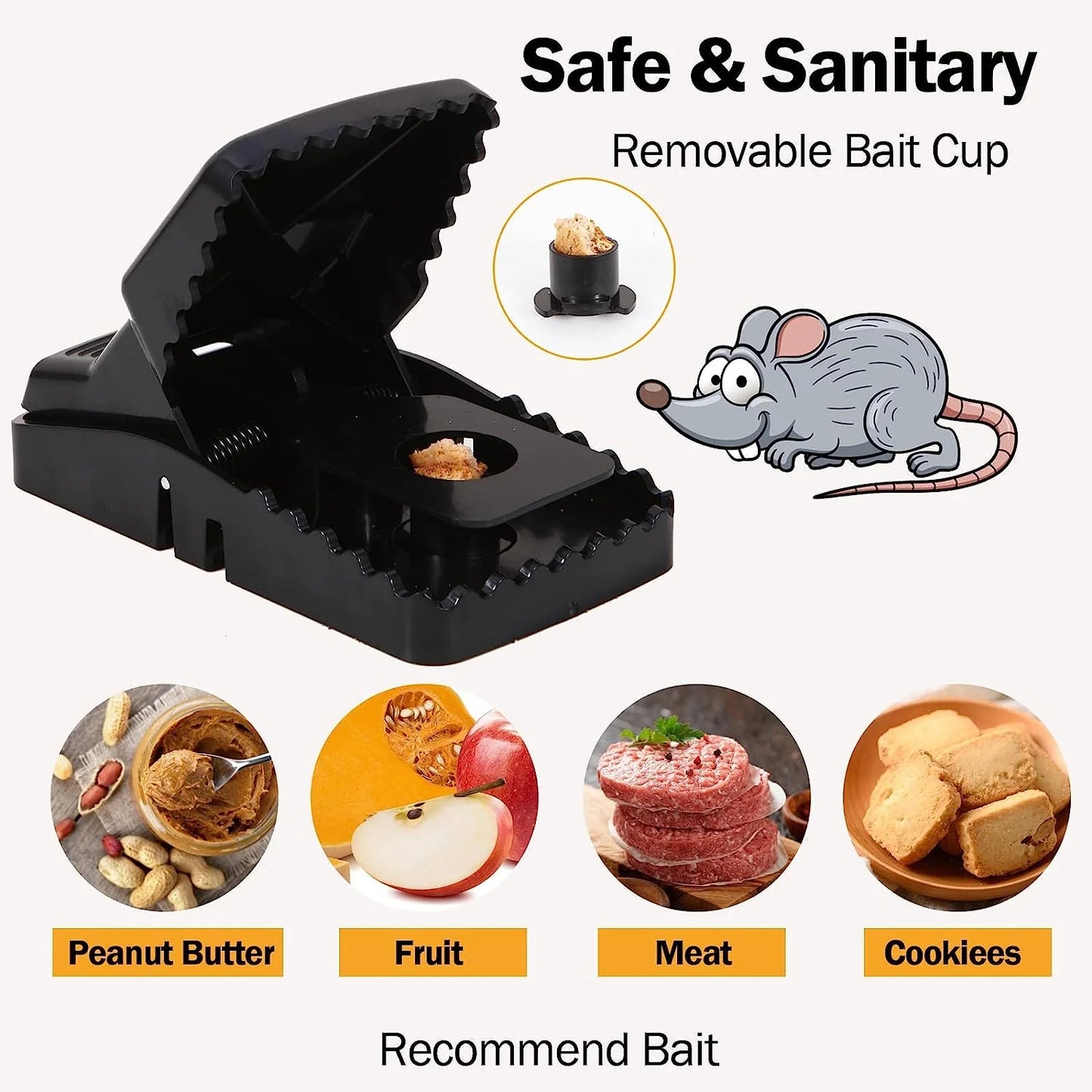 Heavy duty plastic mouse trap