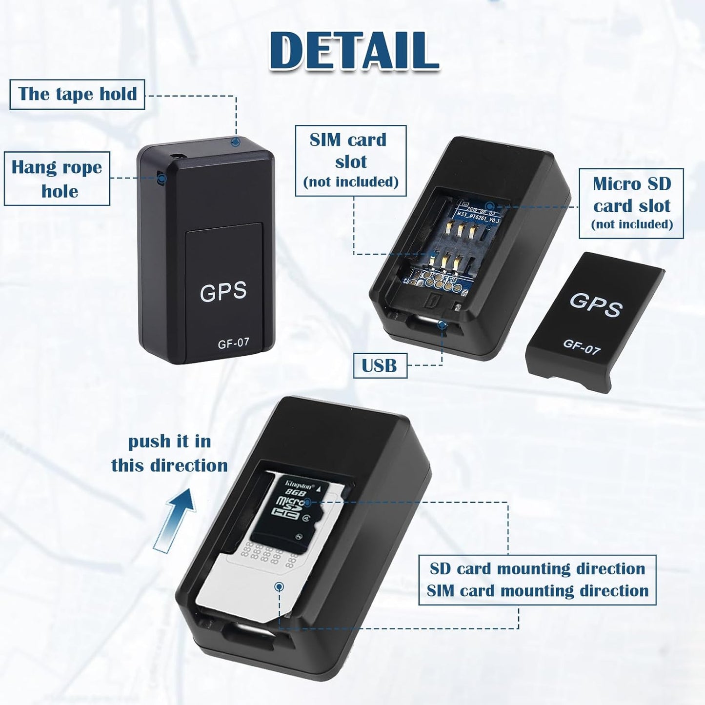 Mini GPS tracker Real time tracking