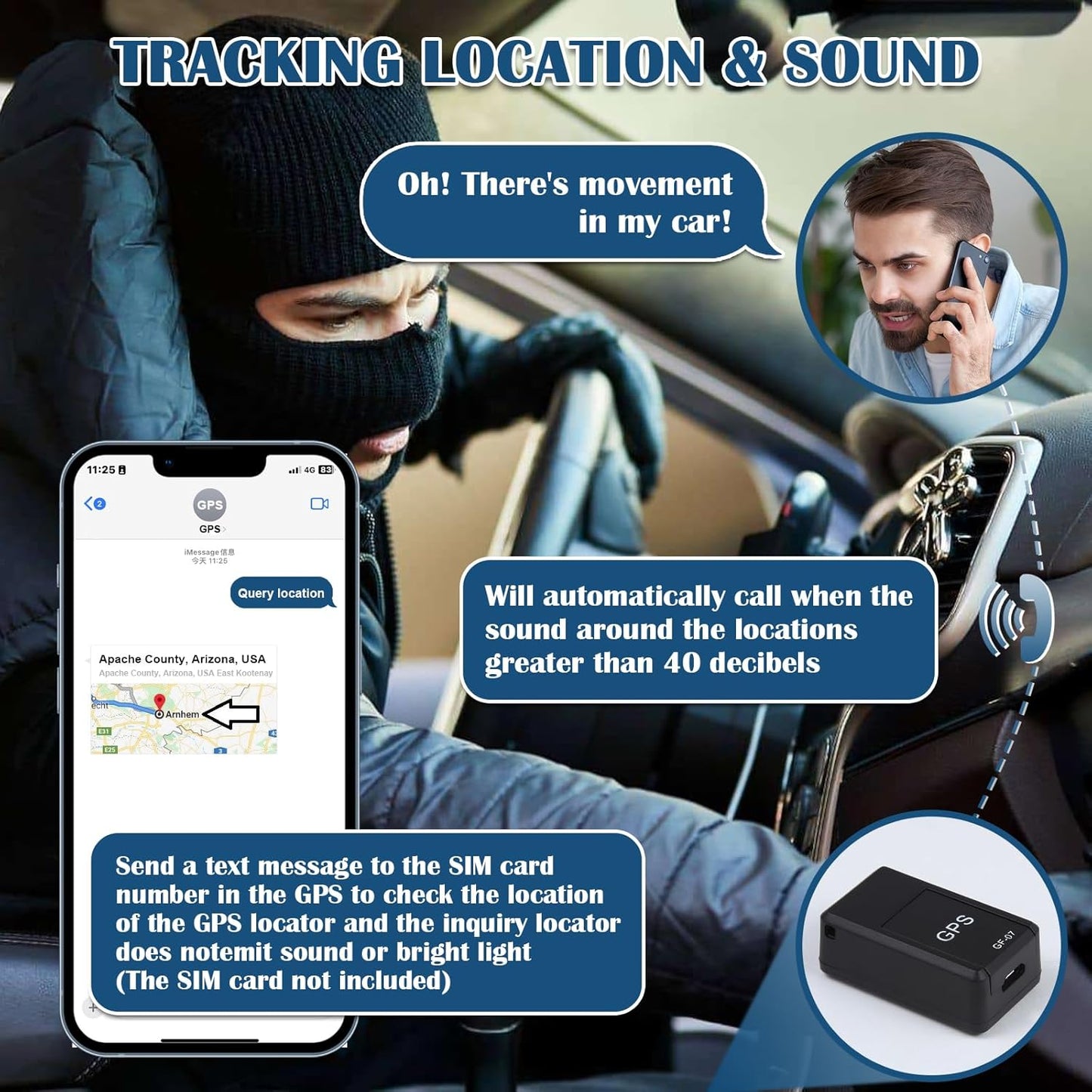 Mini GPS tracker Real time tracking