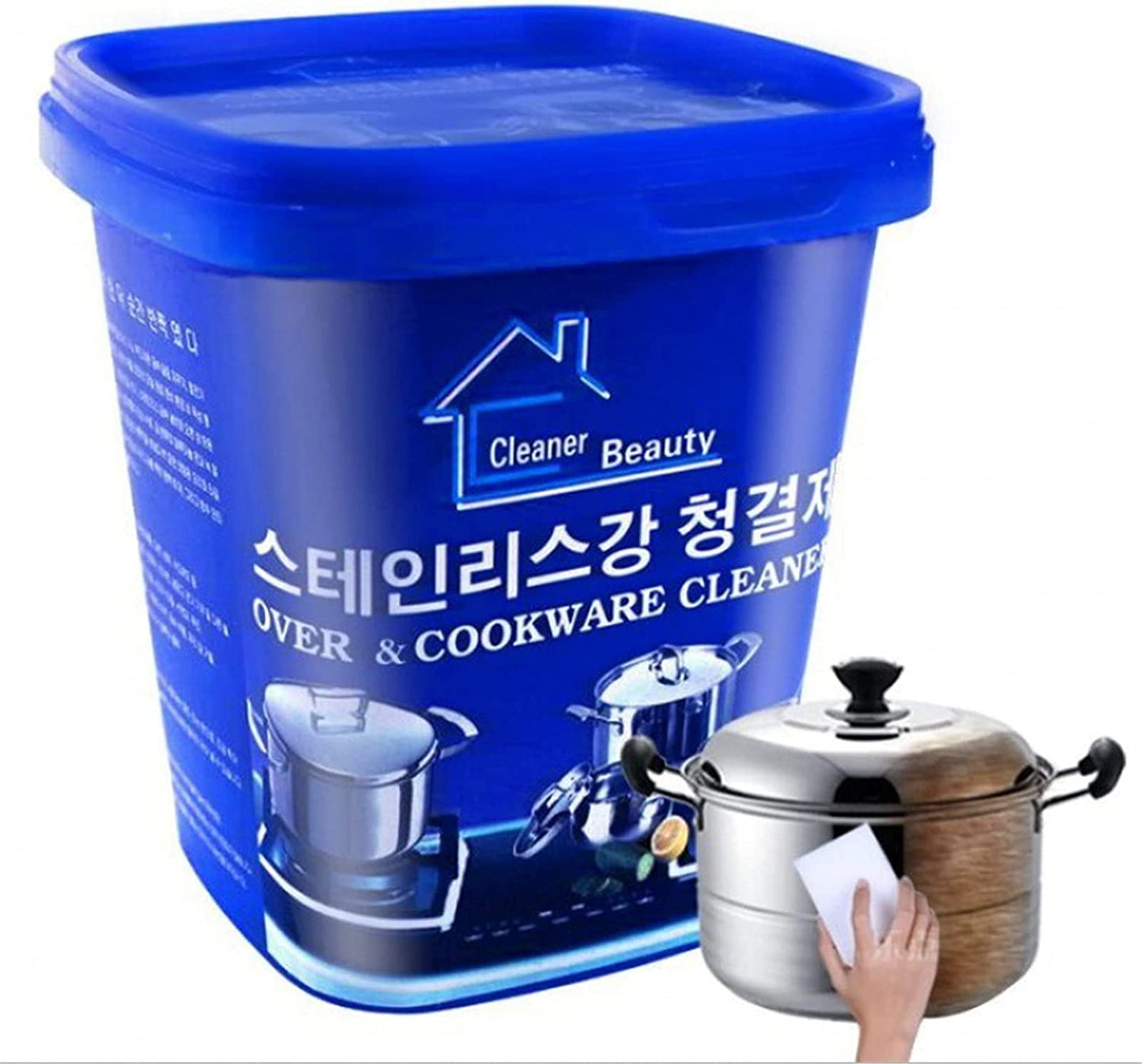 Stainless steel cookware cleaner