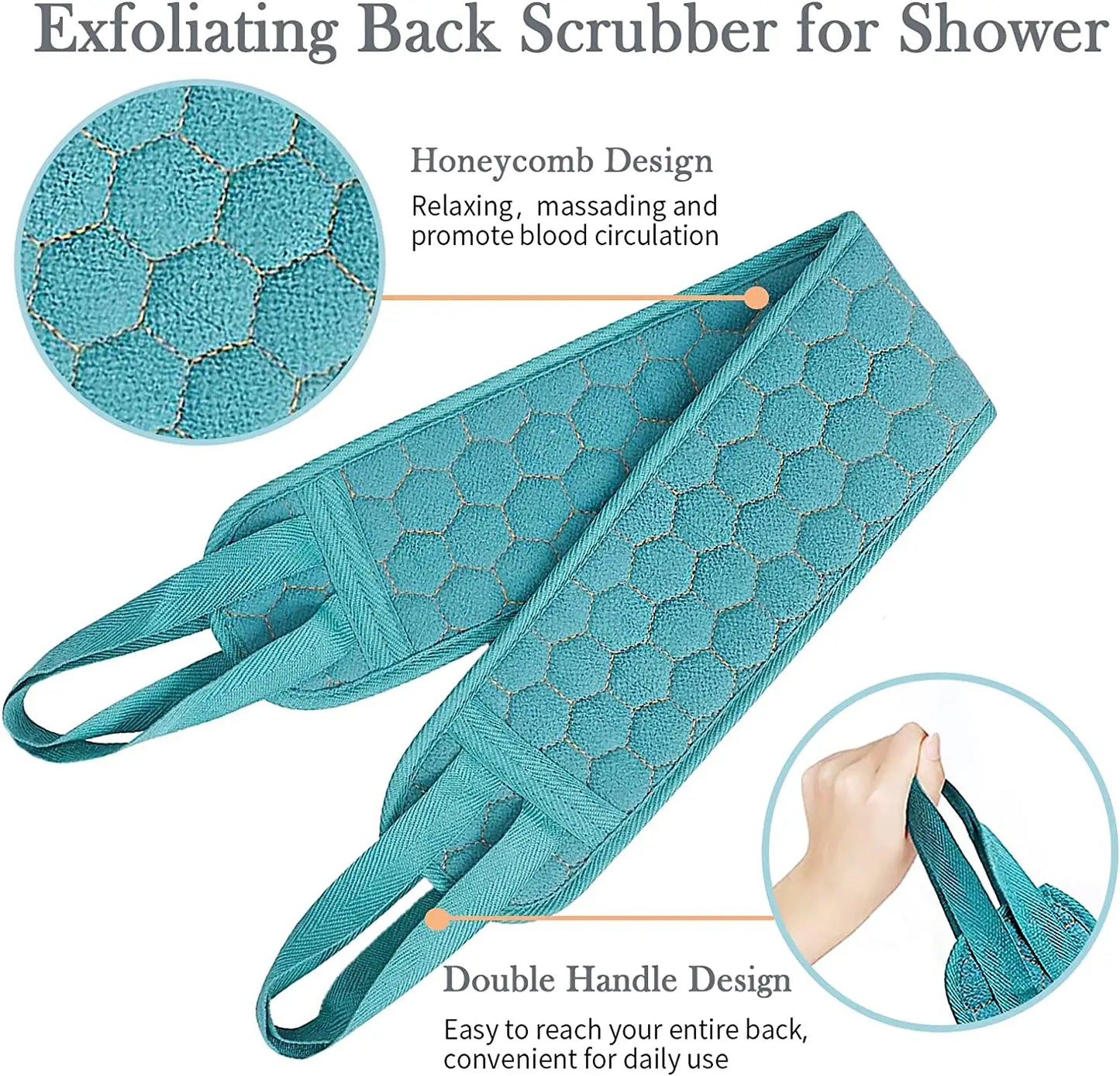 Exfoliating Back Scrubber Glove Bath Sponge Set