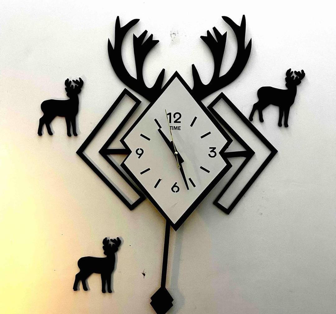 3D Wooden Wall Clock for Home and Offices