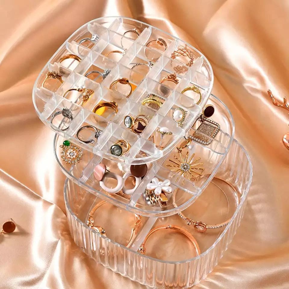 Transparent Jewelry Storage Box-Organizer