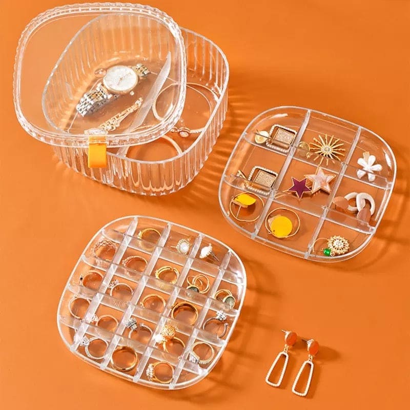 Transparent Jewelry Storage Box-Organizer